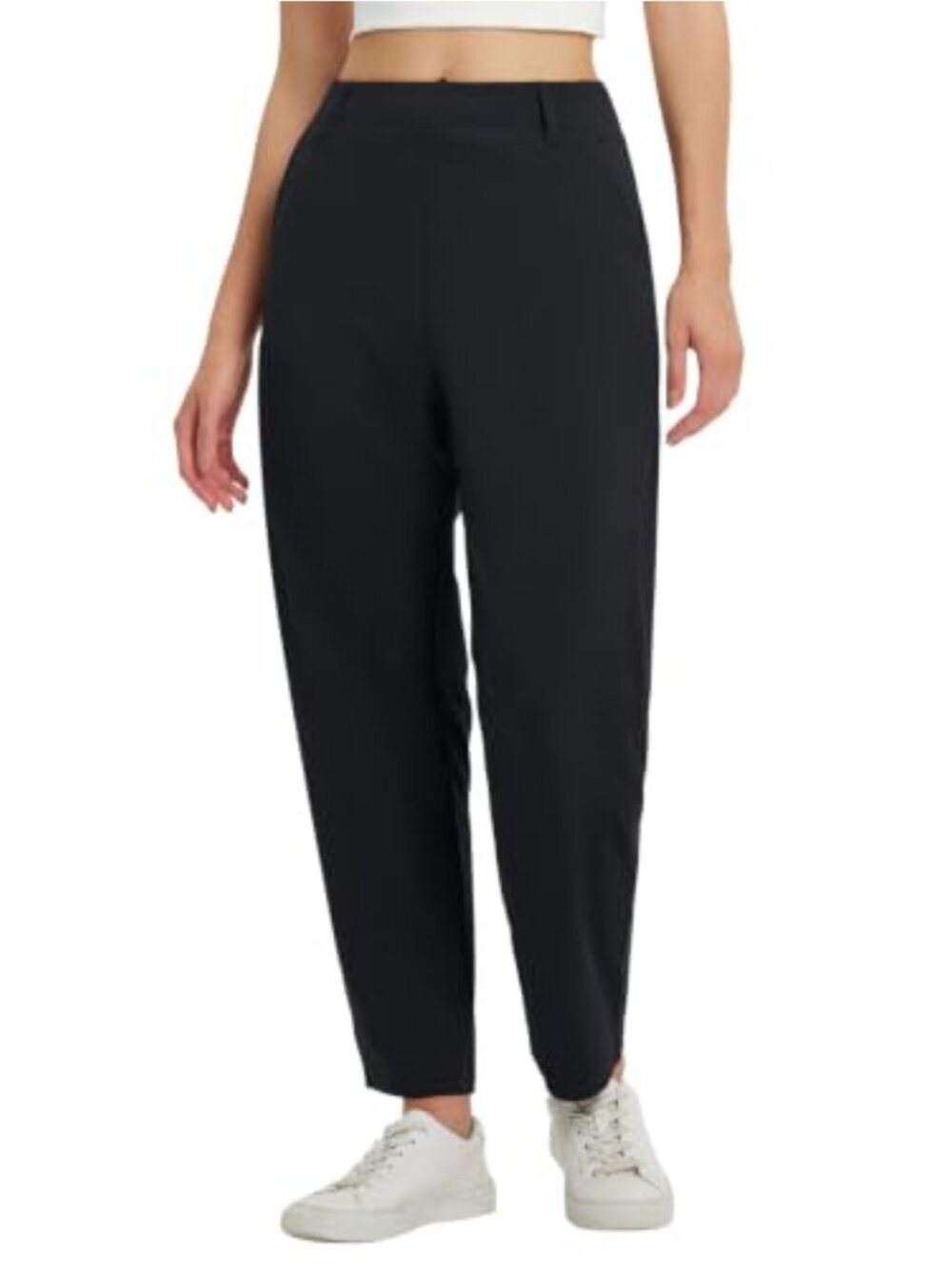 Womens Ankle Barrel Pants 4 Way Stretch Travel Work Slacks with Pockets